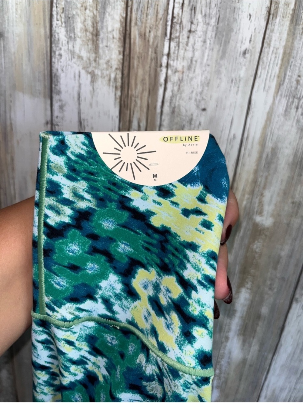 NWT OFFLINE by Aerie Real Me Xtra 7/8 Leggings Blue Green M - Picture 6 of 7